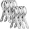 Vicloon Stainless Steel Beach Towel Clips, 6 Pcs 8.5cm Large Stainless Steel Sunbed Towel Pegs, Stainless Steel Laundry Clip Towel Pegs for Sunbeds, Sun Loungers, Pool Chairs, Laundry