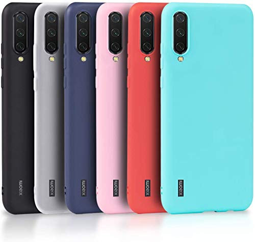 Hkess 6 Pezzi Colore TPU Silicone Cover per Xiaomi Mi A3 Custodia Silicone TPU Ultra Sottile Morbido Matte TPU Bumper Case Protettivo Cover Anti-Graffio Antiurto Caso per Xiaomi Mi A3