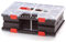 Doppelseitiger Organizer-Koffer Schwarz/Rot Sortimentskasten NOR16DUO Kleinteilemagazin