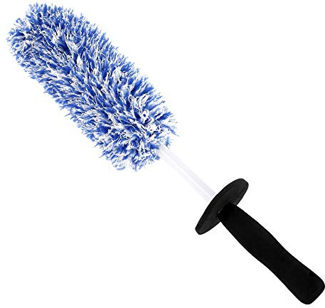 Car Wheel Cleaning Brushes, No Metal Wheel Rim Cleaning Brush Soft Dense Car Wheel Brush Multipurpose Use for Auto Motorcycle Bike Wheel Cleaning