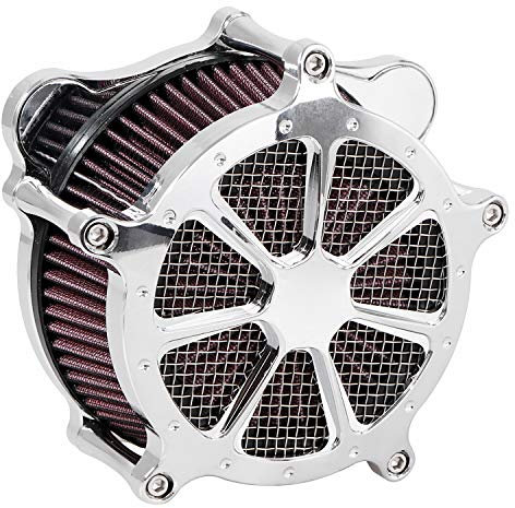 XMMT - Filtro dell'aria cromato per Harley Touring Street Glide 2008-2016, Softail 2016-2017, Dyna 2013-2015, Trike 2008-2016