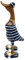 Ente mit Badeanzug und Badelatschen Blau-Weiss 33 cm groß