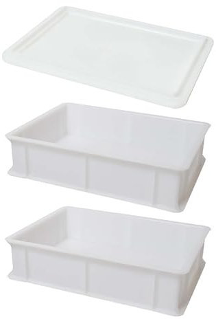 GENUS DEI Dei | Dos cajas para pizza y pan | Envase para amasar | Caja para pasta | Dos cajas de 30x40x10cm + 1 tapa