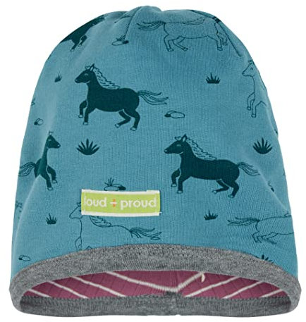 loud + proud Mädchen Druck, GOTS Zertifiziert M TZE, Topaz, 39-41 EU