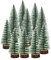ZHIQIN 10 Stück Mini Weihnachtsbaum Grün Künstlicher Christbaum Klein Miniatur Tanne mit Holzsockel Miniatur Tannenbaum mit Schnee Effek für Weihnachten Party DIY Wohnkultur Tischdekoration (10/15 cm)