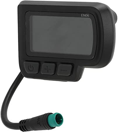 Electric Bike EN06 LCD Display, 24V 36V 48V Electric Bicycle Display Meter Control Panel with USB Power Speed Display and Waterproof Connector for Electric Bike Scooter