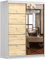 Fabryka Mebli Idźczak - Armoire Vista 05 Avec Miroir, 2 Portes Coulissantes 150 x 200 x 61 cm, Moderne Pour Chambre et Salon - Blanc/Artisan
