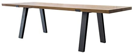 Einfacher Massivholz-Bürotisch, Großer Rechteckiger Konferenztisch, Büro-Computertisch, Schulungstisch, Massivholz und Eisen, Ursprüngliche Holzfarbe (Color : Wooden Color, Size : 120 * 60 * 75CM)