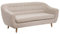 Atmosphera - Sofa Retro - 3-Sitzer - beige - Leinen weiß