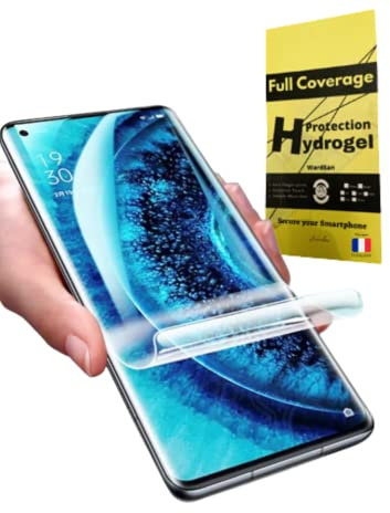 WardSan [2 Pièces Pour OPPO RENO6 5G (Reno 6) 6.43 - Films de Protection d'écran Hydrogel 3D avec support téléphone doigt | Anti-choc | Compatible coques TPU | Film Protecteur TPU souple