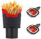 Ksvaye 3 Stück Pommes Halter Auto Saucenhalter Clip-Set Pommes Frites Rack Pommesständer aus Kunststoff mit Soßenhalter Pommes-Becherhalter Auto Innenzubehör