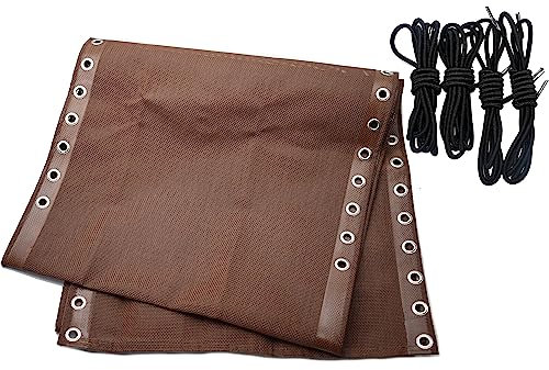 Azatemgo Tela de Repuesto Tumbona con 4 Goma Recambio Tumbona, Kit Repuestos Tumbona, 160 x 43 cm, marrón