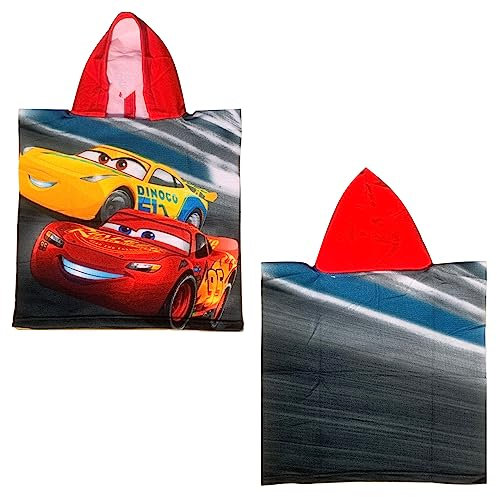 CARTOON Bademantel, Bademantel, Mikrofaser, Strand, Pool, 50 x 100 cm, Cars, Einheitsgröße