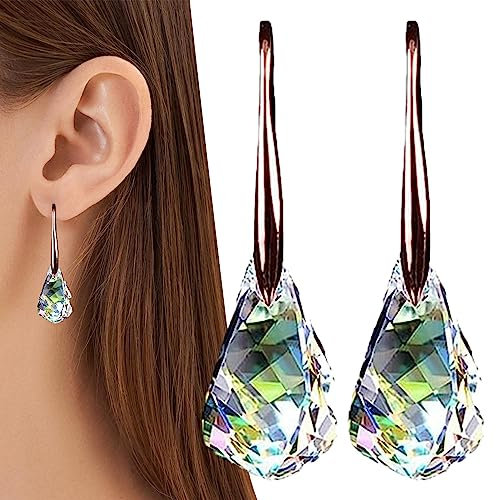 Lymphatische Ohrringe für Frauen - Baumelnde Abflussohrringe,Funkelnde Strass-Ohrringe, Lymphmagnet-Ohrringe, modische magnetische Quarzstein-Ohrringe zum Abnehmen Tlm toys
