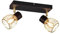 Reality Leuchten Spotbalken Ardon R81382080, Metall Schwarz matt/goldfarbig, exkl. 2x E14
