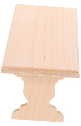 SAFIGLE Miniaturtische Und Stühle Mikrolandschaftsornament Feengarten-Accessoires Mini-hausbank Weihnachtsdorf-Accessoires Puppenhaus-parkbank Miniatur-holzbank Langer Tisch Kaffee Hölzern