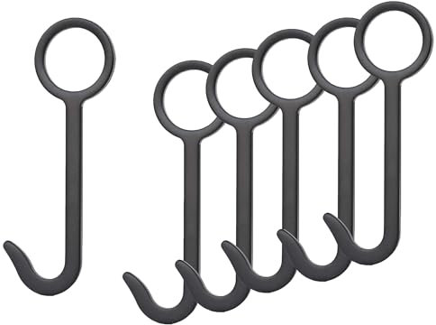 VOHYOV AR500 Stahl Zielscheibe Hängende Schießen Zielaufhänger Hängen und Haken Zielsystem Stahl Zielaufhänger (6 Haken Schwarz)