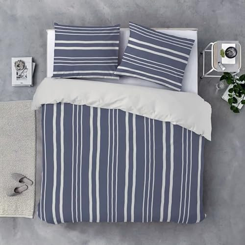 Byrklund Bettwäsche 2-TLG. Bettbezug Set 135x200cm + 80x80cm - Schlafkomfort Bettgarnitur mit Reißverschluss 100% Baumwolle - Öko Tex