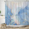 ASDCXZ Marmor Duschvorhang 180x220 cm, Modern Abstrakt Blau Weiß Gold Marmor Optik Textur Waschbar Bad Duschvorhänge Polyester Textil Wasserdicht Duschvorhang für Badewanne mit 12 Haken