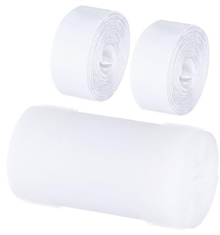 sourcing map Floor Cord Cover 3.3 Ft x 4 Grip Floor Cable Protector Management for Home Floor with Adhesive Backing Prevent Tripping Nylon Polyester Blend White 1Pcs