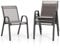 TANGZON Garden Dining Chairs Set of 2/4, Stackable Outdoor Armchairs with Armrests, Modern Accent Chairs for Balcony Poolside Backyard (Grey, 4PCS)