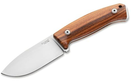 LionSteel Festst.Messr M2M Santos Wood mit Klinge aus M390 Stahl und Griff Santosholz in der Farbe Braun, Klingenlänge 9 cm, 02LS068