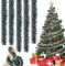 5 Stück x 2M Weihnachtsgirlande, Weihnachtsbaum Lametta Girlande, Weihnachtsbaum Girlande, Weihnachtsbaum Dekoration Girlande, für Weihnachtsbaum Ornamente, Weihnachten Party Tannenbaum Karneval