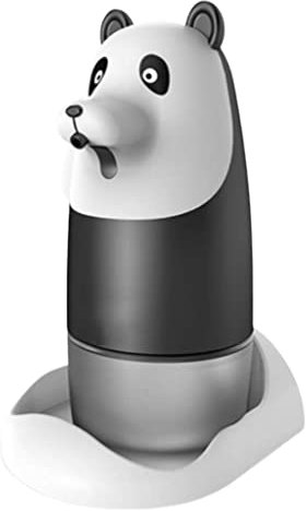 KHDONT Farmhouse Wall Mount Automatic Soap Dispenser With Tray Cute Panda Shape Fast Induction Hand Sanitizer Machine With Infrared Sensor Pump Bottle