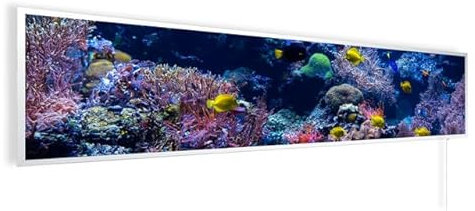 Könighaus Bildinfrarotheizung 120x30 cm - 450 Watt mit Smart Thermostat und App| 5 Jahre Garantie | Doppelter Überhitzungsschutz | Ultraflacher Heizkörper für 3-9 m² | Motiv: Tiefsee
