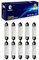 Lanuovx 10 Pack 239 C5W 12V 5W Festoon Bulbs Sv8.5-8 T3.25 10X38mm Number Plate Bulb Interior Light Car Bulbs