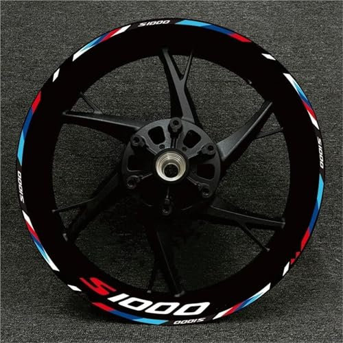 SYMWBD Radaufkleber Reflektierender Felgenaufkleber Für Motorradräder Für S1000XR S1000R 1000RR S 1000 XR S 1000 R 1000 RR Radnabenaufkleber Motorrad Rad Aufkleber(Farbe 25)