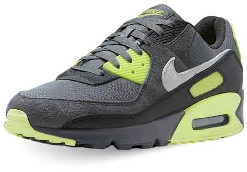 Nike Air Max 90 Men's Shoes (DM0029-012, Smoke Grey/Light Lemon Twist/Black/Photon Dust), Smoke Grey/Light Lemon Twist/Black/Photon Dust, 9 UK
