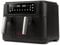 Girmi FG26 Friggitrice ad Aria Ecofrit Bis, 2400 W, 9 Litri, Contenitori antiaderenti, Display Digitale, BPA/PFOA Safe, 2 Zone di Cottura Separate, Ricettario incluso, Nero