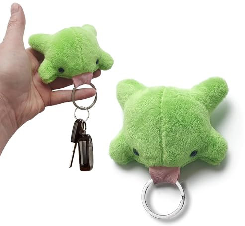 AstraGlam Kuscheltier Schlüsselanhänger Frosch Plüschfigur – Kawaii Stofftier Schlüsselanhänger Grün – Lustiger Plüsch-Frosch Für Tasche, Rucksack, Schlüsselbund & Geschenkidee