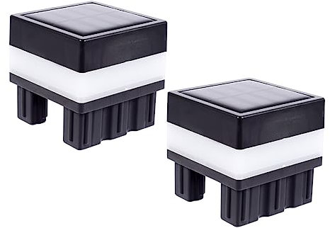 VILLCASE 2stücke Solar Zaunleuchten Outdoor Solar-pfostenleuchten Post Lichter Garten Terrasse Gehweg Beleuchtung Led Tagsüber Sonnenenergie Speichern Sparend