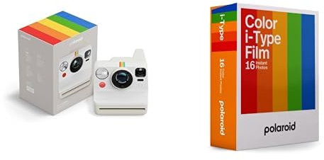 Polaroid - Now Gen3 - Fotocamera istantanea + Pellicola Colore (16 fotos) - Bianco