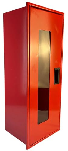 Armadio estintore di piccole dimensioni 39 cm – fino a 2 kg – Armadio di protezione antincendio visibile – Scatola estintore resistente alle intemperie – Scatola rossa – Conservazione di emergenza