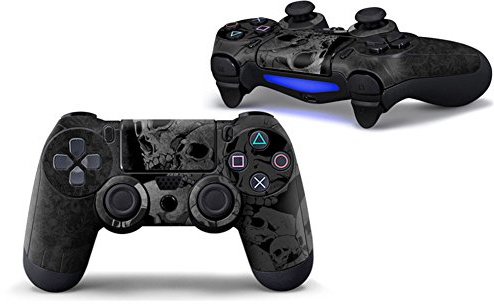 Morbuy PS4 Vinyle Skin Autocollant Sticker Decal de Protection pour Sony PlayStation 4 PS4 Slim PS4 Pro Dualshock Manette x 1 (Skulls)