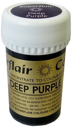 Sugarflair Spectral Deep Purple Food Colouring Paste, Highly Concentrated for Use with Sugar Pastes, Buttercream, Royal Icing or Cake Mix, Vibrant Colour Dye - 25g (Pack of 10)