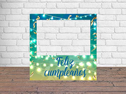 Oedim Photocall + Cartel Feliz Cumpleaños 100x100cm, 79x49cm, Detalles Cumpleaños, Eventos o Celebraciones puntuales, Ventana Troquelada, Photocall Divertido