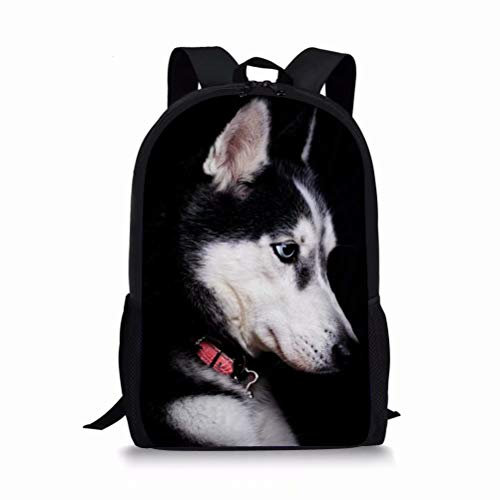 Beauty Collector Kinder-Rucksack für Schule, Tiere, personalisierbar, Husky-Rucksäcke für Jungen