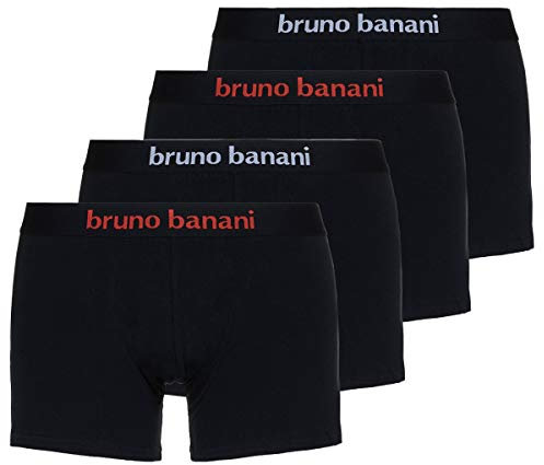 Bruno banani - Flowing - Short - 4er Pack (7 Schwarz (Rot/Weiß))