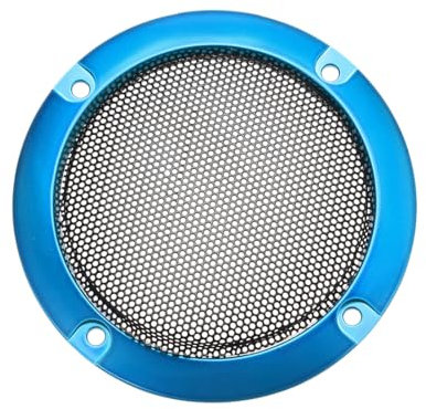 sourcing map Altavoz Rejilla Cubierta 3 Pulgada 95mm Malla Decorativa Círculo Subwoofer Guardia Protector Negro y Azul