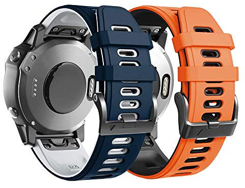 ANBEST Armband für Garmin Fenix 6 Pro/7 Pro/Epix 2/Fenix 8 47mm Armband, 22mm Quick Fit Armbänder für Fenix 7/6/5/Epix Pro 47mm/Descent G1/Forerunner 955/945/965 Silikon Ersatzarmband