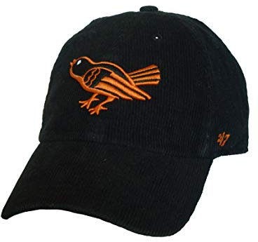 47 Brand Clean Up Baltimore Orioles Cord Strapback Herren Cap - Farbe Schwarz - Einheitsgröße verstellbar