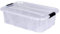 Aufbewahrungsbox + Deckel L 38,5 x B 24,5 x H 11,1 cm - 7 Liter transparent stapelbar | Transportbox transparent | Lebensmittelbox lebensmittelgeeignet | Kunststoffbox Lagerbox stapelbar