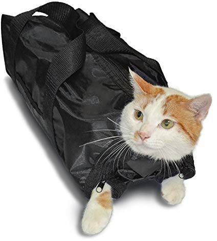 Cat Grooming Bag Restraint Cats Nail Clipping Cleaning Grooming Bag for Cuting Nails, Bathing, Nail Trim Cleanning