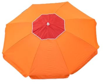 AREMAR Sombrilla de Playa, Piscina o Jardín Oxford-Solar con Airvent y Varilla Fibra Vidrio (Ø 160 cm, Naranja)