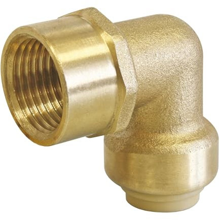 SOMATHERM FOR YOU, Coude laiton à clipser pour tubes cuivre, PER ou multicouche Ø14 mm, femelle 15/21, montage rapide sans outil, idéal plomberie, chauffage, sanitaire