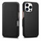 Mobiskin Hülle kompatibel mit Apple iPhone 13 PRO (6,1 Zoll), Handyhülle mit echtem Leder, Case, Schutzhülle, dünne Handy-Tasche, Slim Cover, Schwarz
